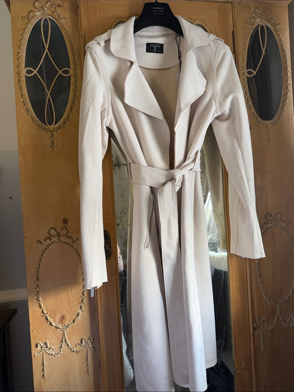 Classic Cream Trench Coat - Lightweight Tie-Waist coat, sexy and sophisticated